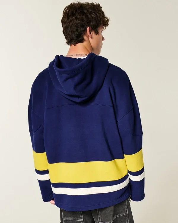University of Michigan Wolverines Graphic Hockey Jersey Hoodie University of Michigan Wolverines Graphic Hockey Jersey Hoodie