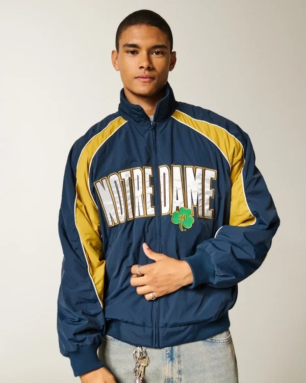 University of Notre Dame Fighting Irish Graphic Windbreaker Jacket University of Notre Dame Fighting Irish Graphic Windbreaker Jacket