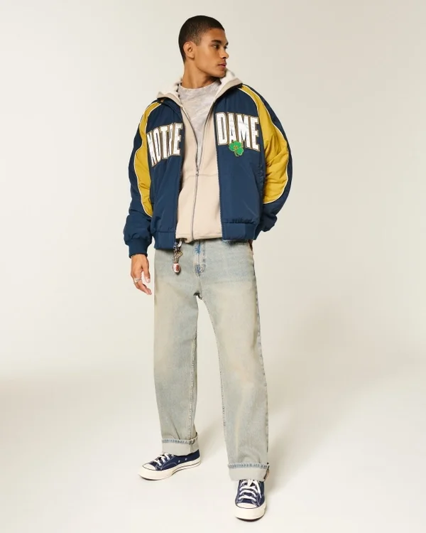 University of Notre Dame Fighting Irish Graphic Windbreaker Jacket University of Notre Dame Fighting Irish Graphic Windbreaker Jacket