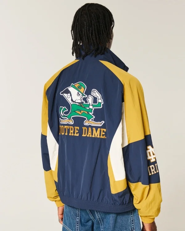 University of Notre Dame Fighting Irish Graphic Windbreaker Jacket University of Notre Dame Fighting Irish Graphic Windbreaker Jacket