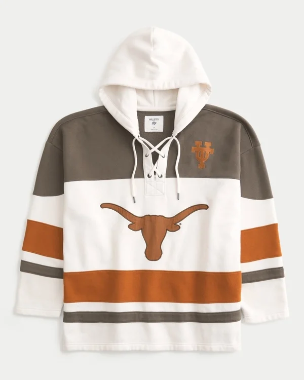 University of Texas at Austin Longhorns Graphic Hockey Jersey Hoodie University of Texas at Austin Longhorns Graphic Hockey Jersey Hoodie
