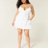 V-Neck Ruffle Babydoll Mini Dress V-Neck Ruffle Babydoll Mini Dress