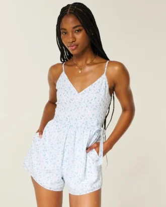 V-Neck Side Tie Romper V-Neck Side Tie Romper