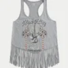 Velvet Valley Graphic Fringe Tank