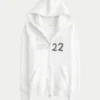 Waffle Lined Hood Zip-Up Malibu Graphic Hoodie Waffle Lined Hood Zip-Up Malibu Graphic Hoodie