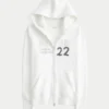 Waffle Lined Hood Zip-Up Malibu Graphic Hoodie Waffle Lined Hood Zip-Up Malibu Graphic Hoodie