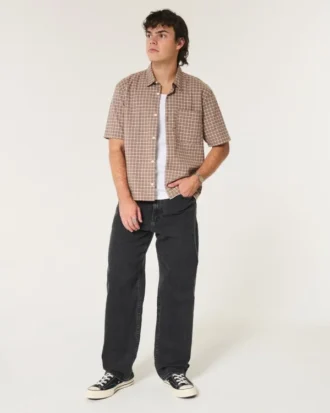 Washed Black Baggy Jeans