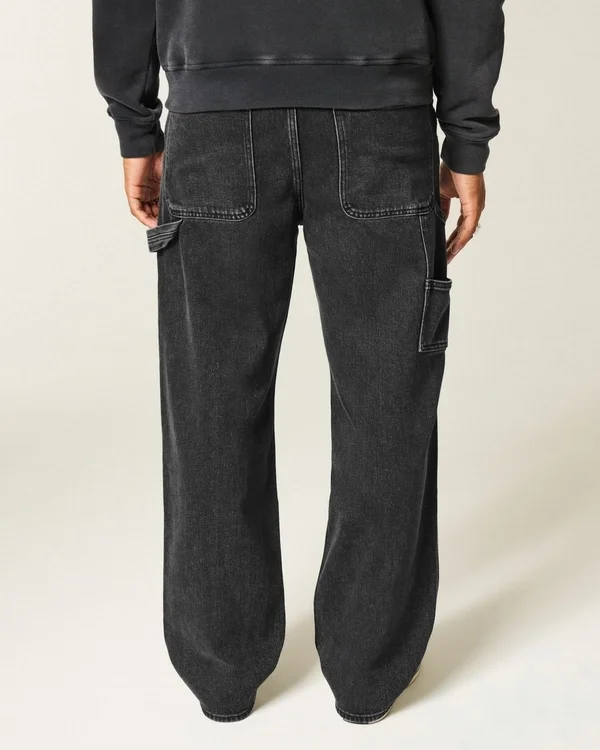 Washed Black Baggy Painter Jeans Washed Black Baggy Painter Jeans