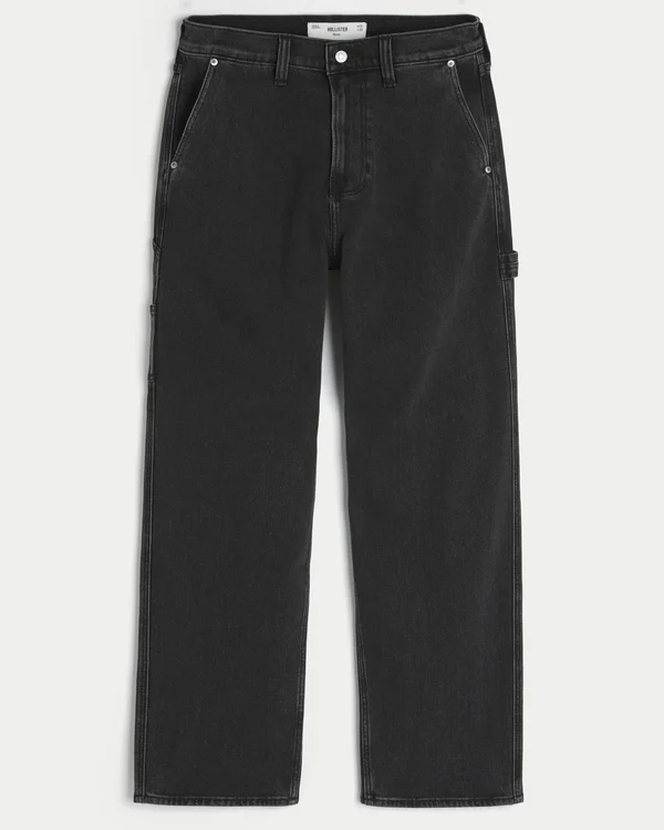 Washed Black Baggy Painter Jeans Washed Black Baggy Painter Jeans