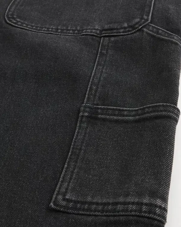 Washed Black Baggy Painter Jeans Washed Black Baggy Painter Jeans