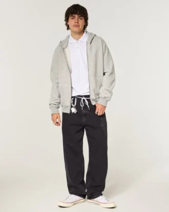 Washed Black Dragon Graphic Skater Baggy Jeans