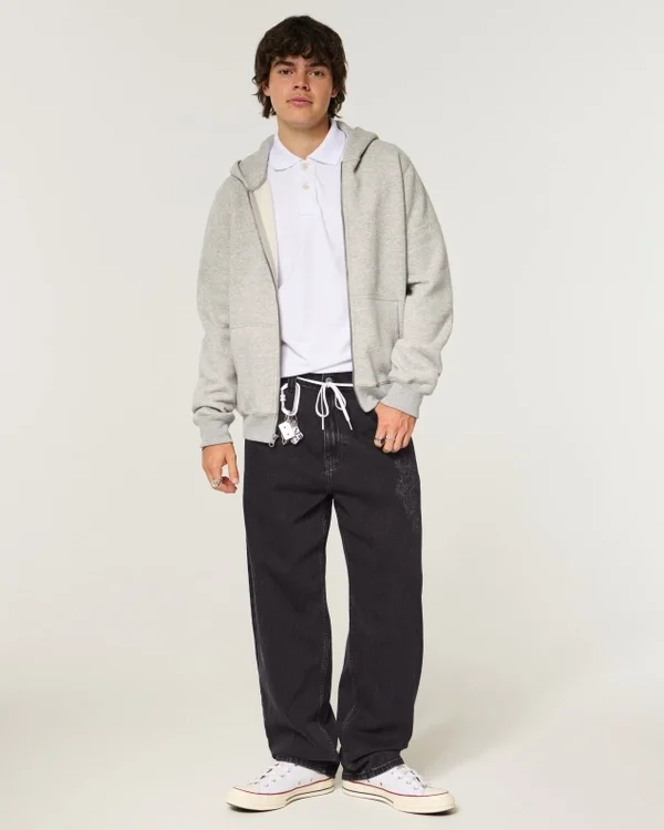 Washed Black Dragon Graphic Skater Baggy Jeans Washed Black Dragon Graphic Skater Baggy Jeans