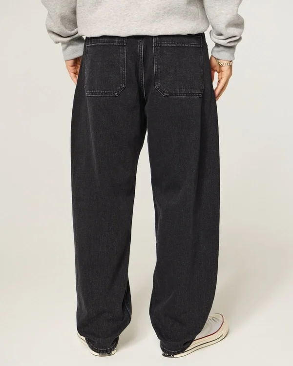 Washed Black Dragon Graphic Skater Baggy Jeans Washed Black Dragon Graphic Skater Baggy Jeans