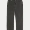 Washed Black Logo Graphic Baggy Jeans Washed Black Logo Graphic Baggy Jeans