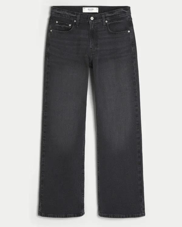 Washed Black Relaxed Bootcut Jeans Washed Black Relaxed Bootcut Jeans