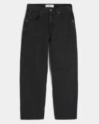 Washed Black Skater Baggy Jeans