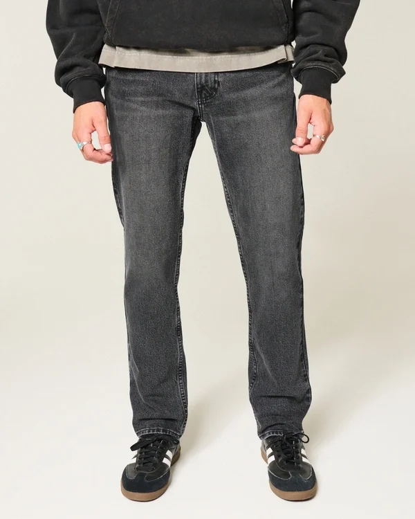 Washed Black Slim Straight Jeans Washed Black Slim Straight Jeans