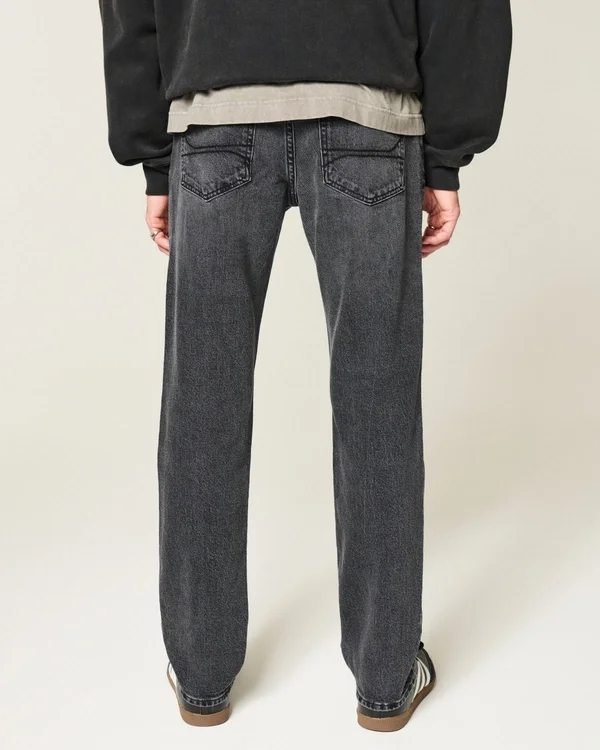 Washed Black Slim Straight Jeans Washed Black Slim Straight Jeans