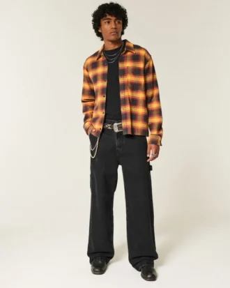 Washed Black Super Baggy Painter Jeans