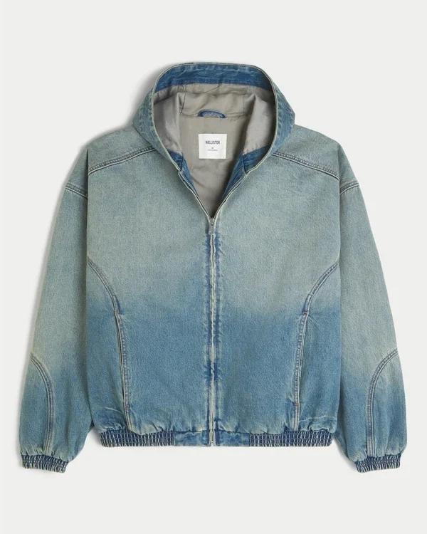 Washed Denim Skater Jacket Washed Denim Skater Jacket