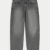 Washed Gray Skater Baggy Jeans