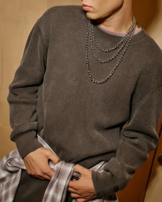 Washed Thermal Crew Shirt