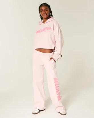 Wide-Leg Logo Sweatpants Wide-Leg Logo Sweatpants