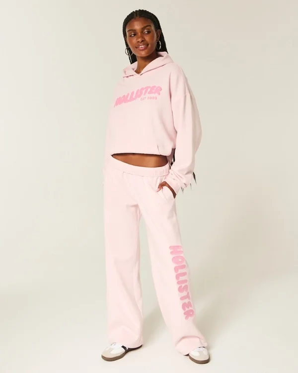 Wide-Leg Logo Sweatpants Wide-Leg Logo Sweatpants