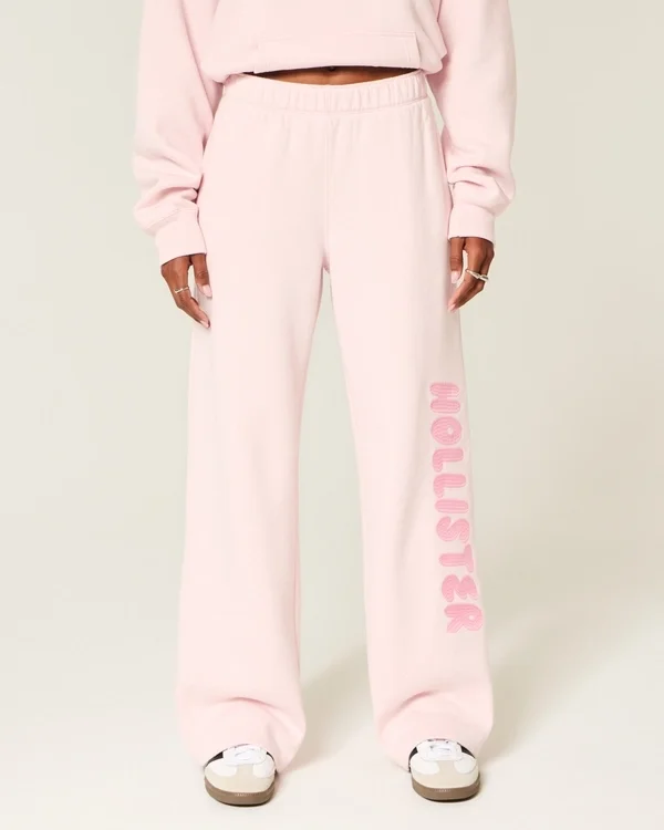 Wide-Leg Logo Sweatpants Wide-Leg Logo Sweatpants