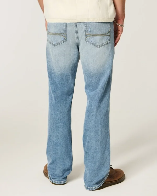 Y2K Distressed Medium Wash Straight Jeans Y2K Distressed Medium Wash Straight Jeans