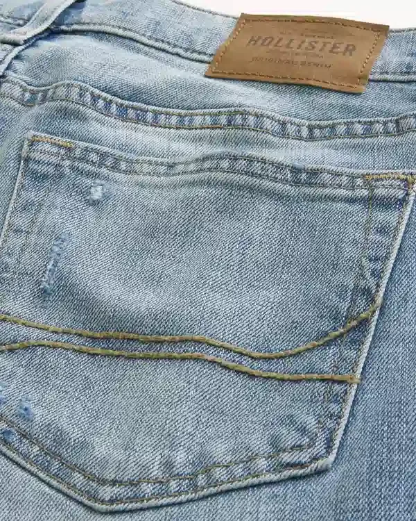 Y2K Distressed Medium Wash Straight Jeans Y2K Distressed Medium Wash Straight Jeans