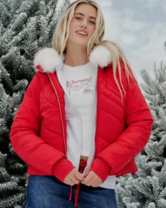 Zip-Up Pattern Puffer Jacket Zip-Up Pattern Puffer Jacket