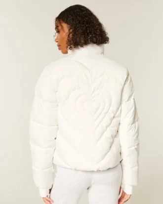 Zip-Up Pattern Puffer Jacket Zip-Up Pattern Puffer Jacket