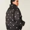 Zip-Up Pattern Puffer Jacket