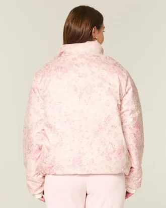 Zip-Up Pattern Puffer Jacket